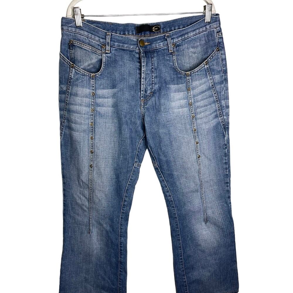 Vintage Just Cavalli Jeans Men's US 38 IT 52 Bootcut Seams Rivets Made in Italy